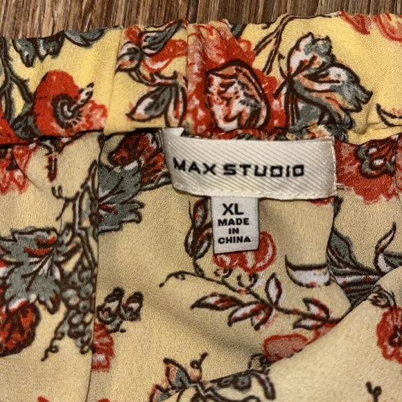 Max Studio women’s floral faux wrap ruffle midi skirt Size XL - Picture 8 of 9